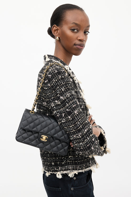 Chanel Black Leather Small Double Flap Bag