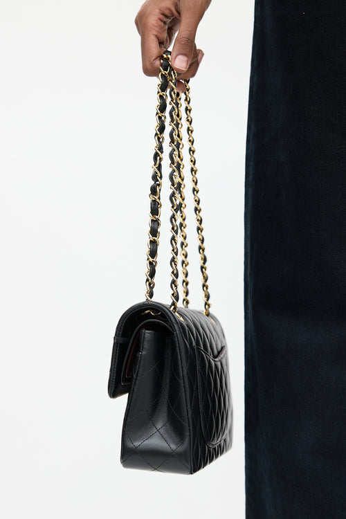 Chanel Black Leather Small Double Flap Bag