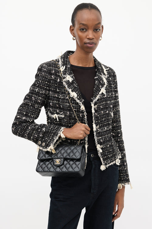 Chanel Black Leather Small Double Flap Bag