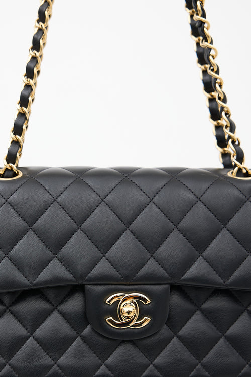 Chanel Black Leather Small Double Flap Bag