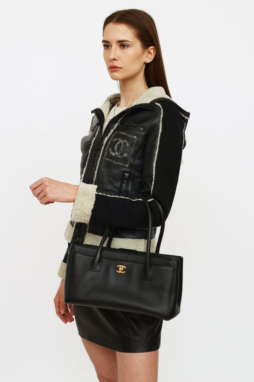 Chanel Black Excecutive Cerf Tote Bag