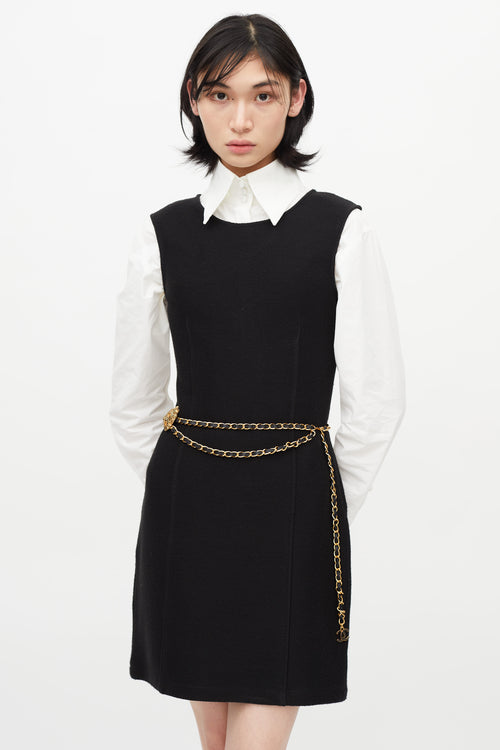 Chanel Fall 2001 Black & Gold Chain Belt