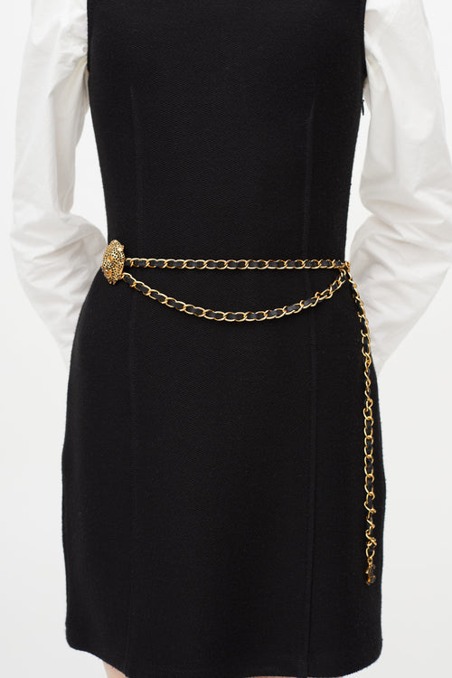 Chanel Fall 2001 Black & Gold Chain Belt