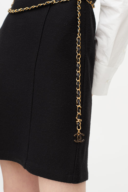 Chanel Fall 2001 Black & Gold Chain Belt