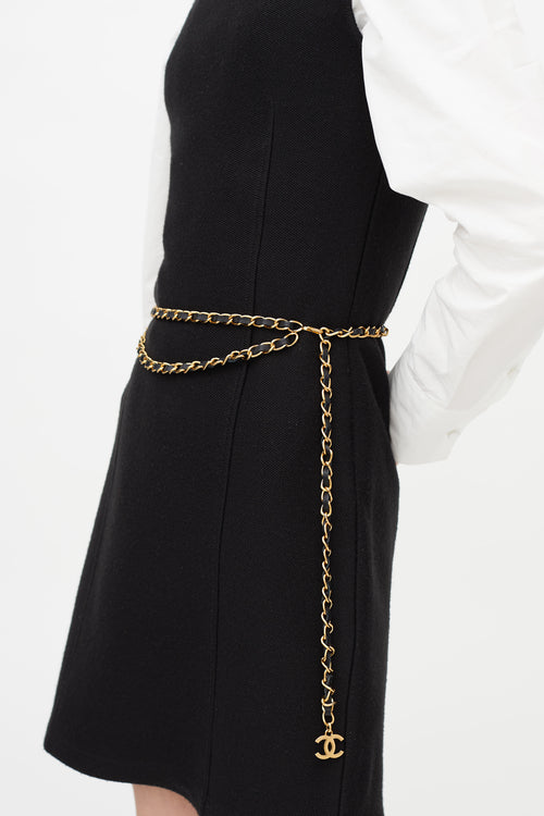 Chanel Fall 2001 Black & Gold Chain Belt