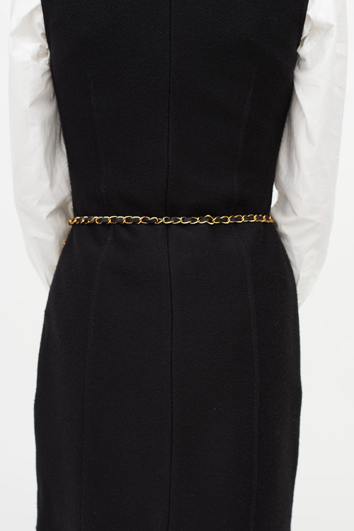 Chanel Fall 2001 Black & Gold Chain Belt