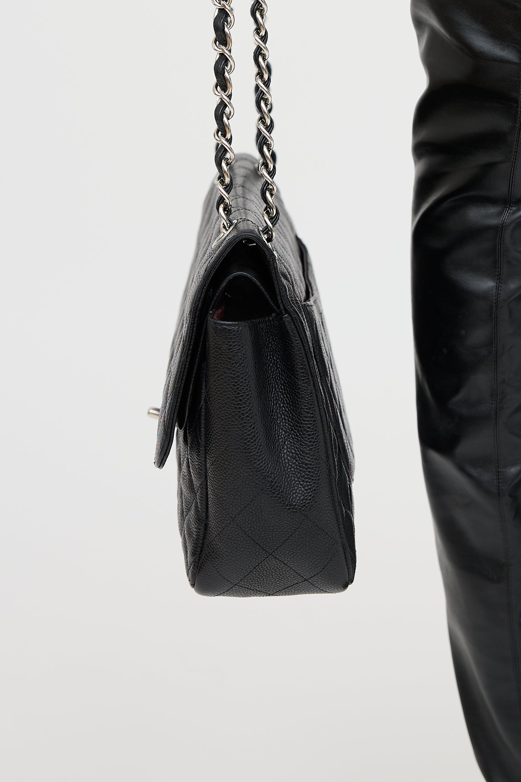 Chanel 2011 Caviar Jumbo Double Flap Bag