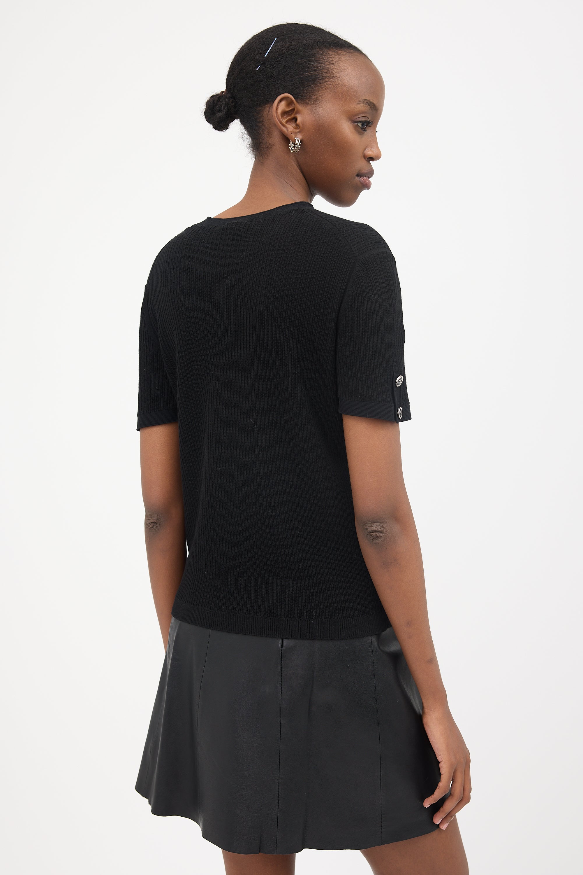 Chanel 2024 Ribbed CC Clover Top