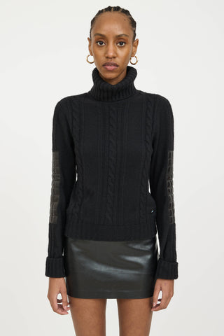 Chanel FW 2001 Cashmere Knit Turtleneck Sweater