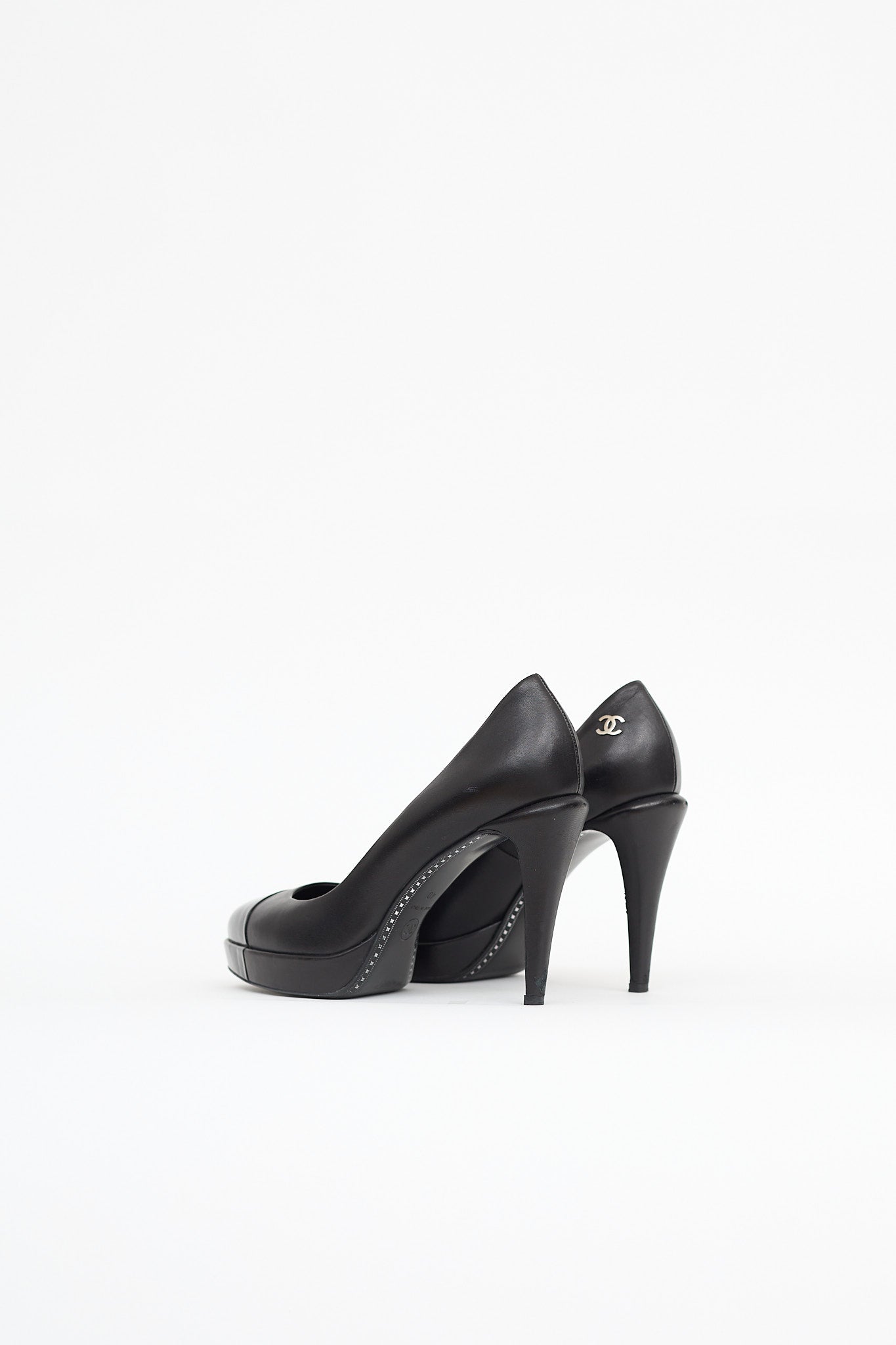 Chanel Cap Toe Platform Pump