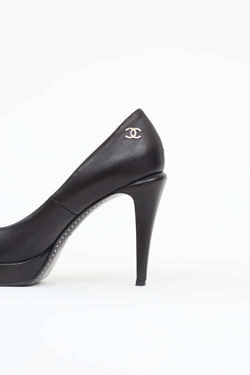 Chanel Cap Toe Platform Pump