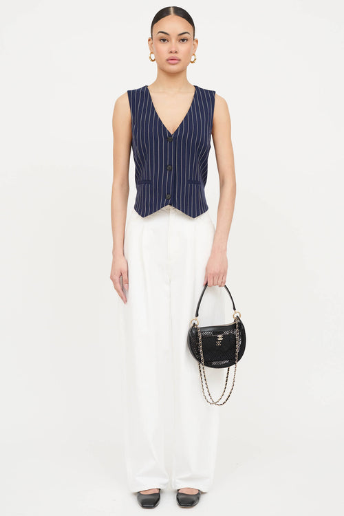 Chanel 2025 Mesh Leather Chain Bag