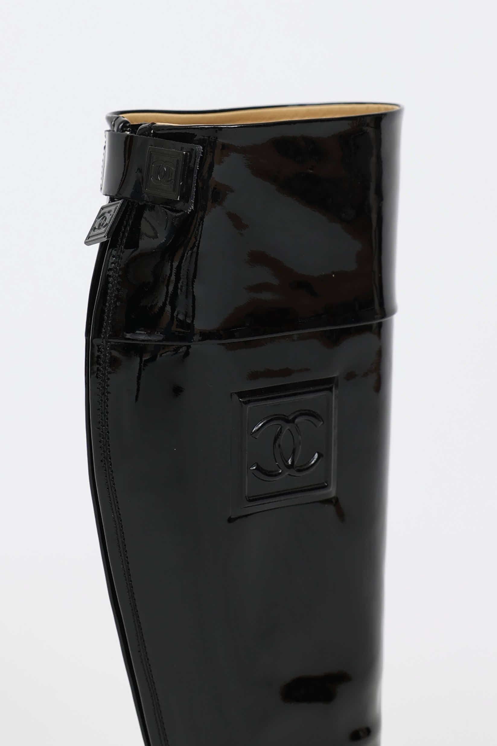 Chanel 2007 Patent Leather Riding Boot