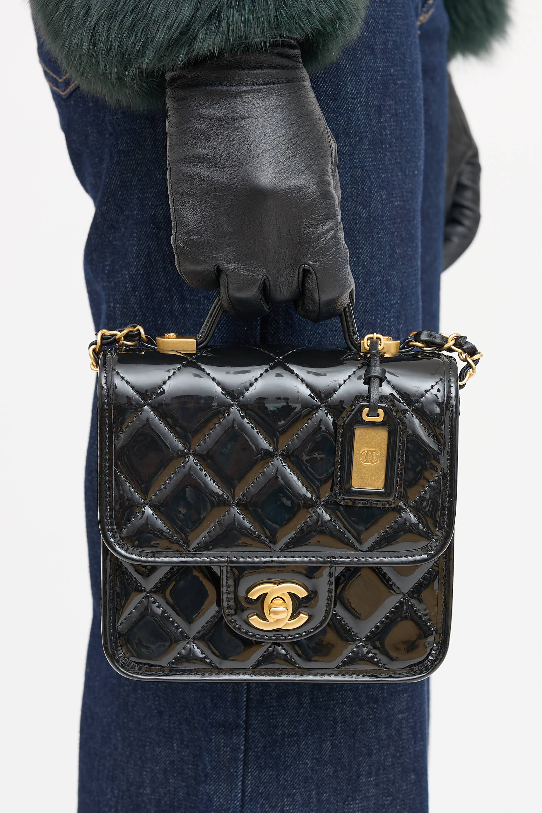 Chanel Patent School Memory Bag