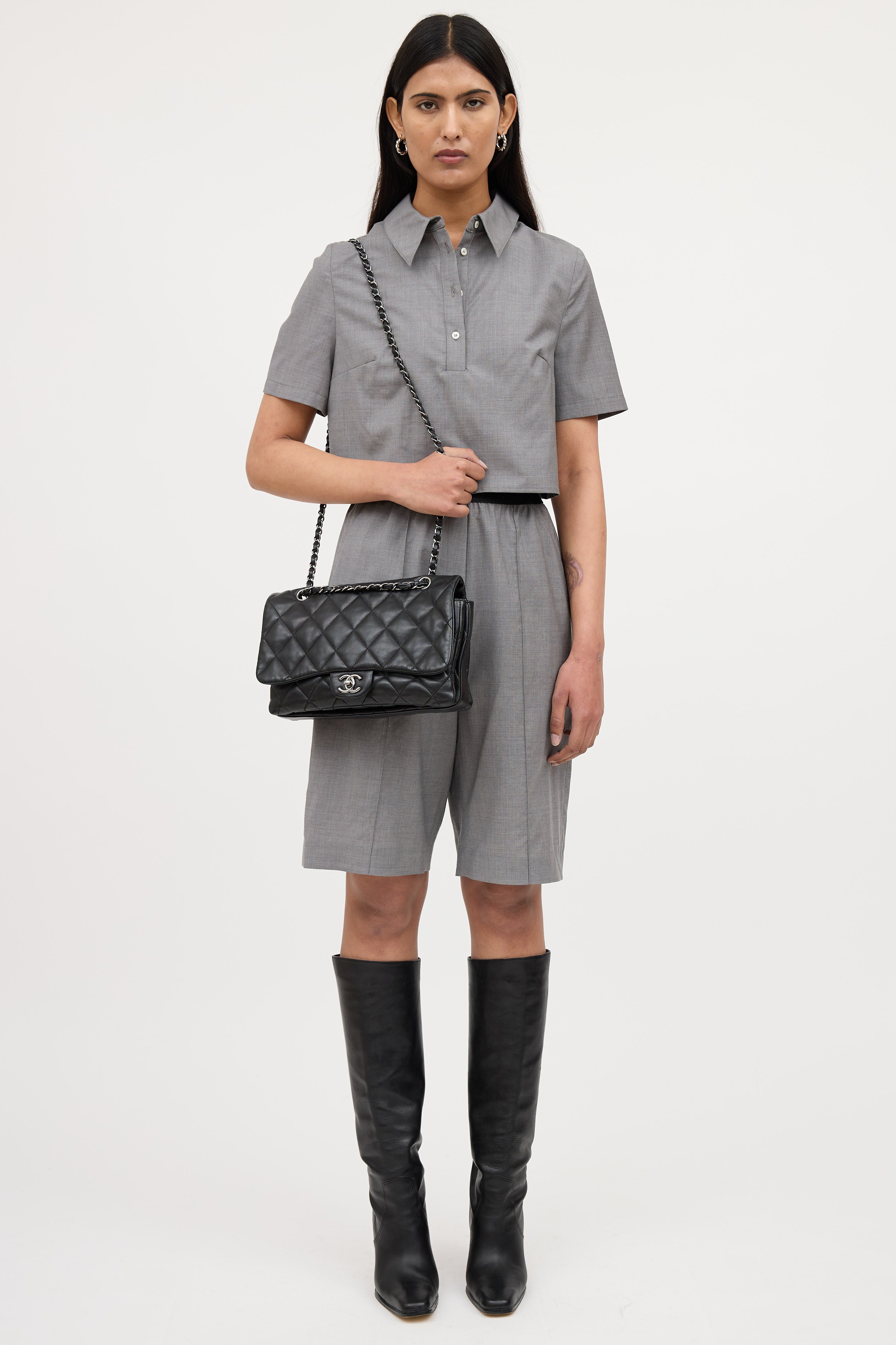 Chanel Three Flap Accordion Bag