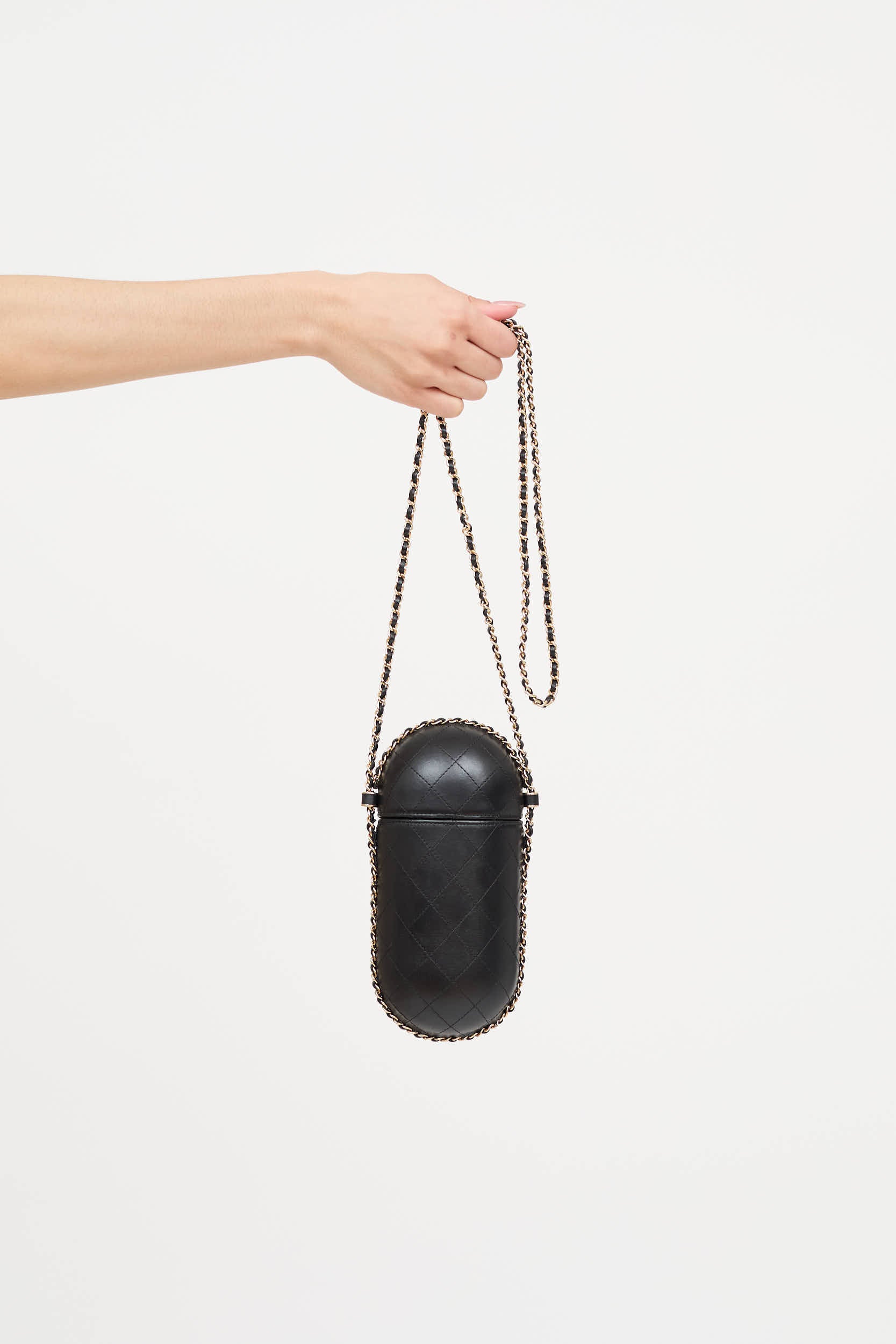 Chanel 2018 CC Chain Quilted Eyewear Case Bag