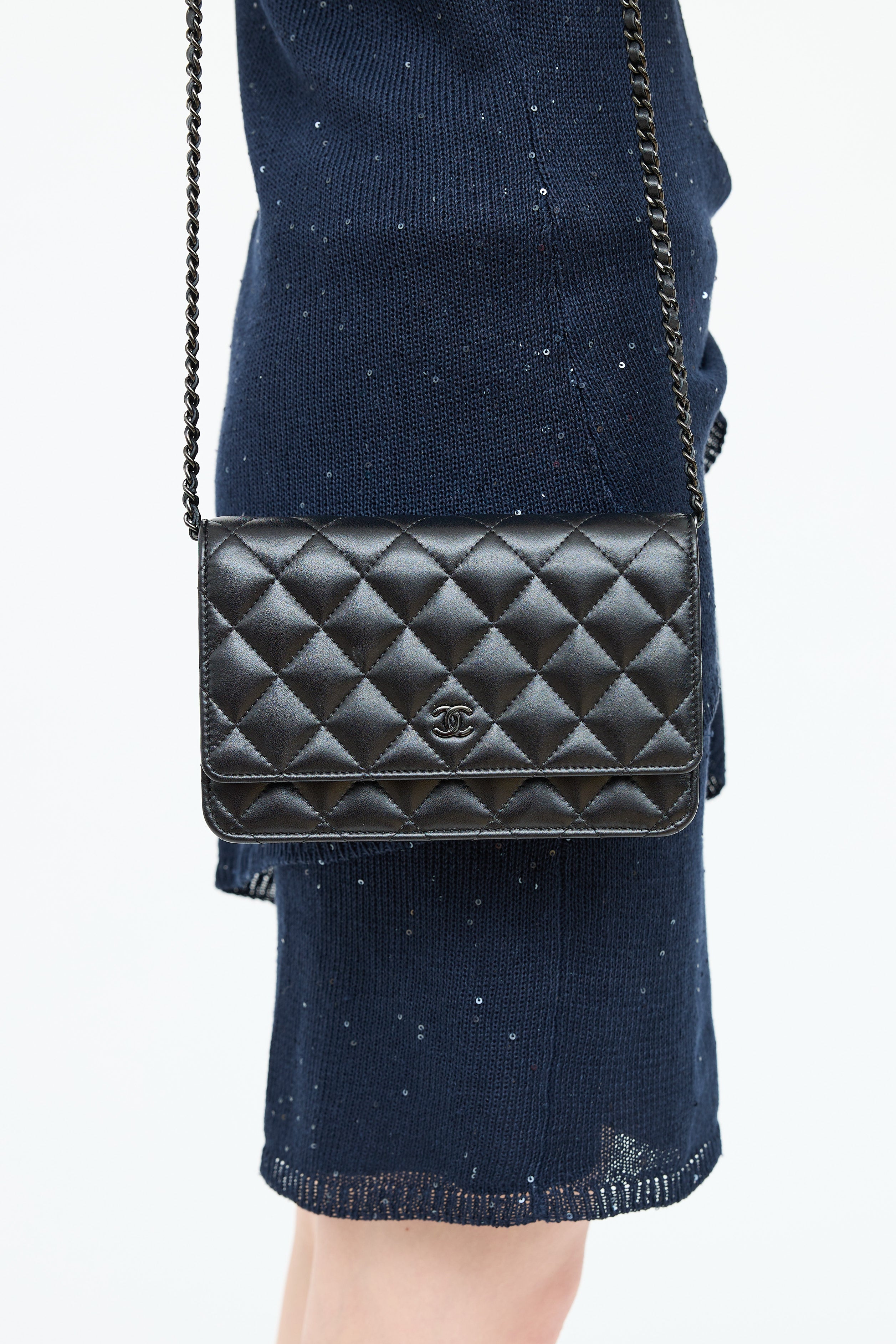 Chanel Leather Classic Wallet on Chain