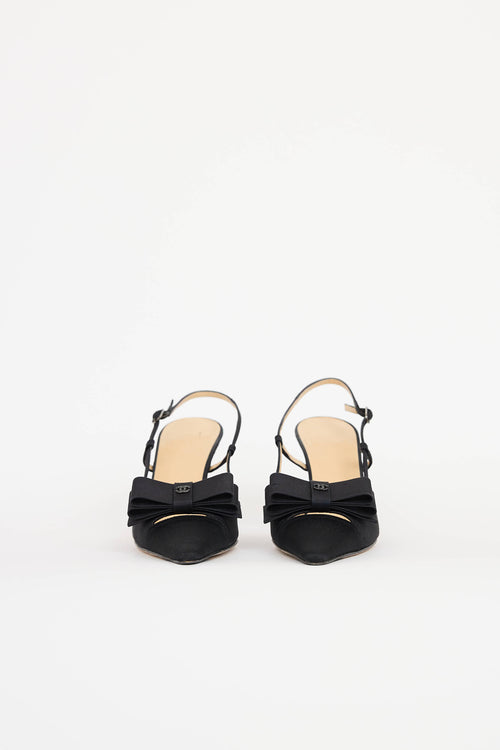 Chanel SS 2003 Satin Slingback Pump