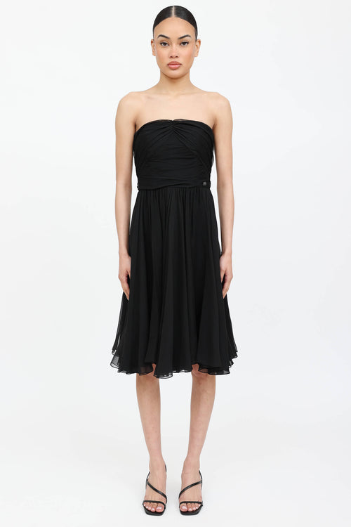 Chanel Silk Pleated Dress
