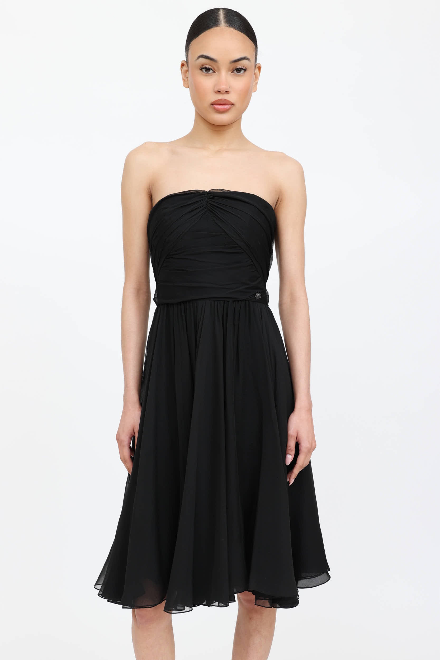 Chanel Silk Pleated Dress