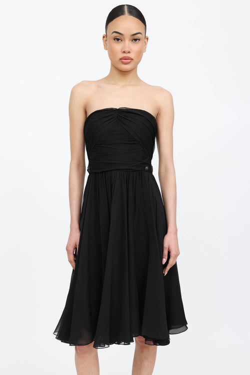 Chanel Silk Pleated Dress