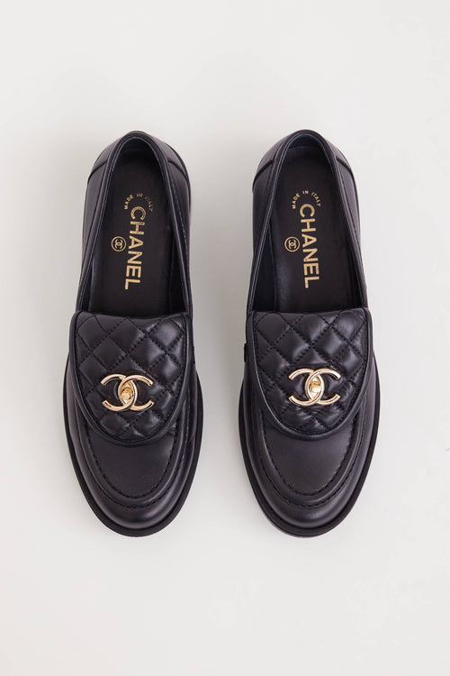 Chanel Leather Turnlock Loafer