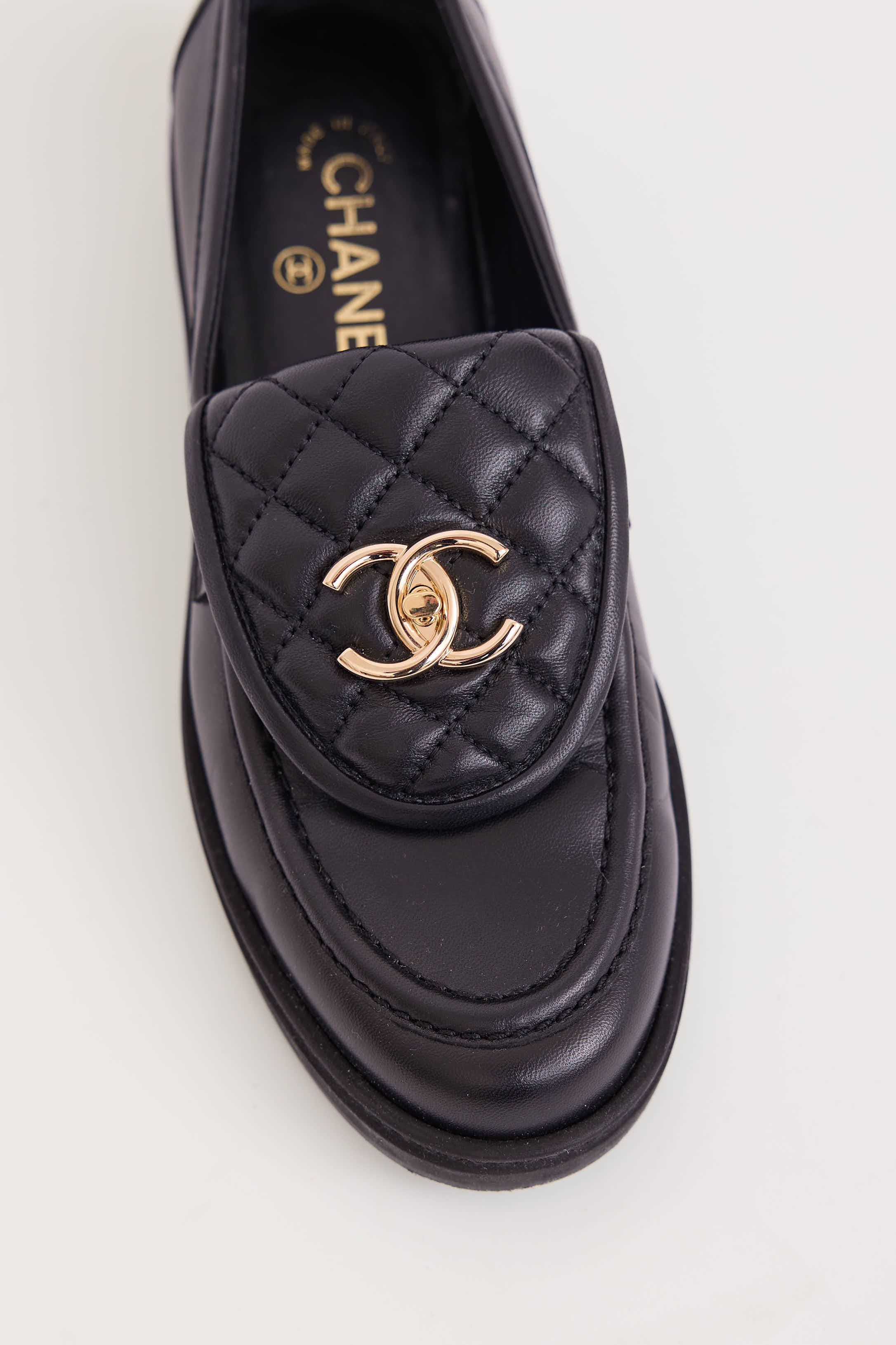 Chanel Leather Turnlock Loafer