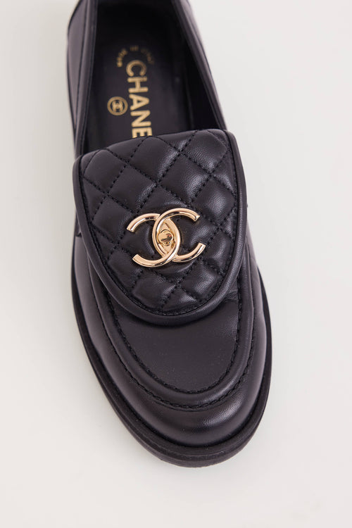 Chanel Leather Turnlock Loafer