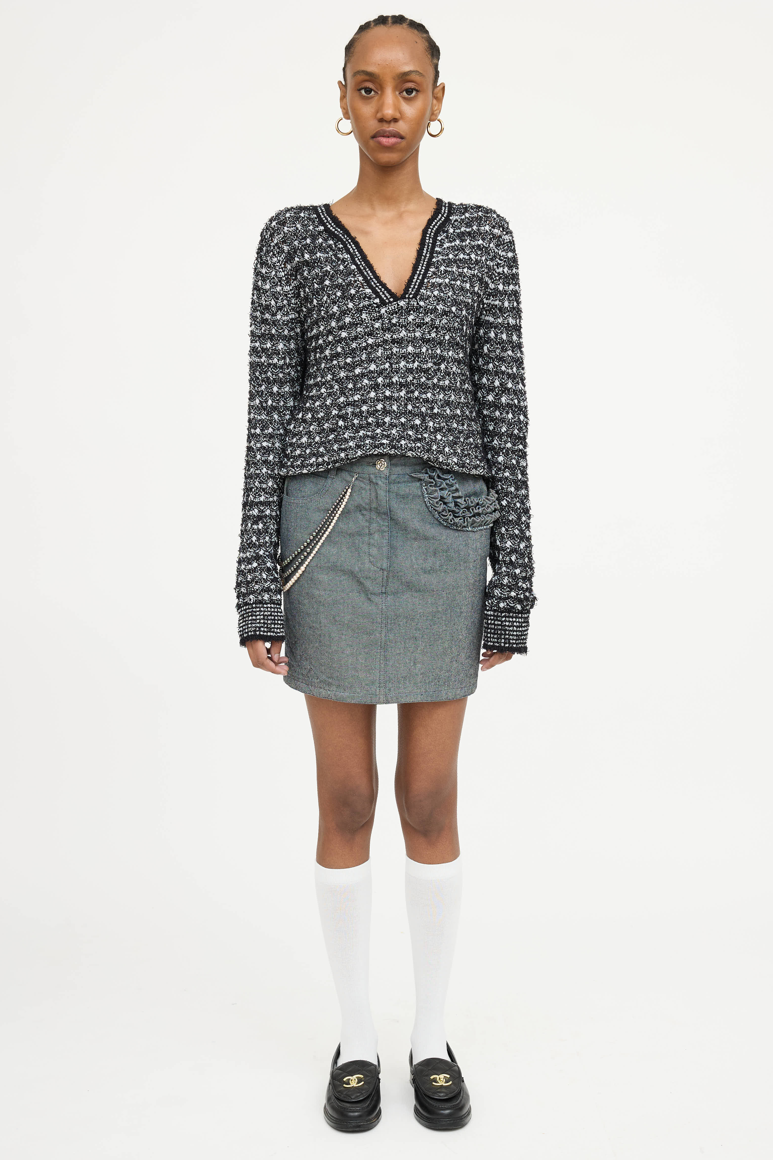 Chanel Knit V-Neck Sweater