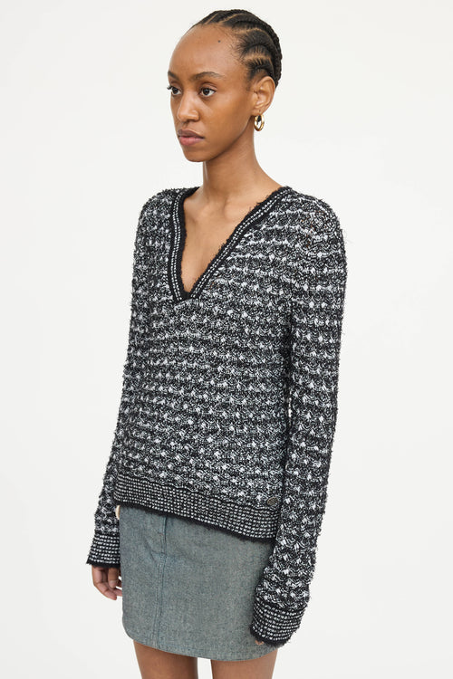 Chanel Knit V-Neck Sweater