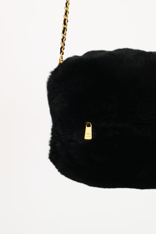 Chanel Black & White 2001 Logo Mitt Bag