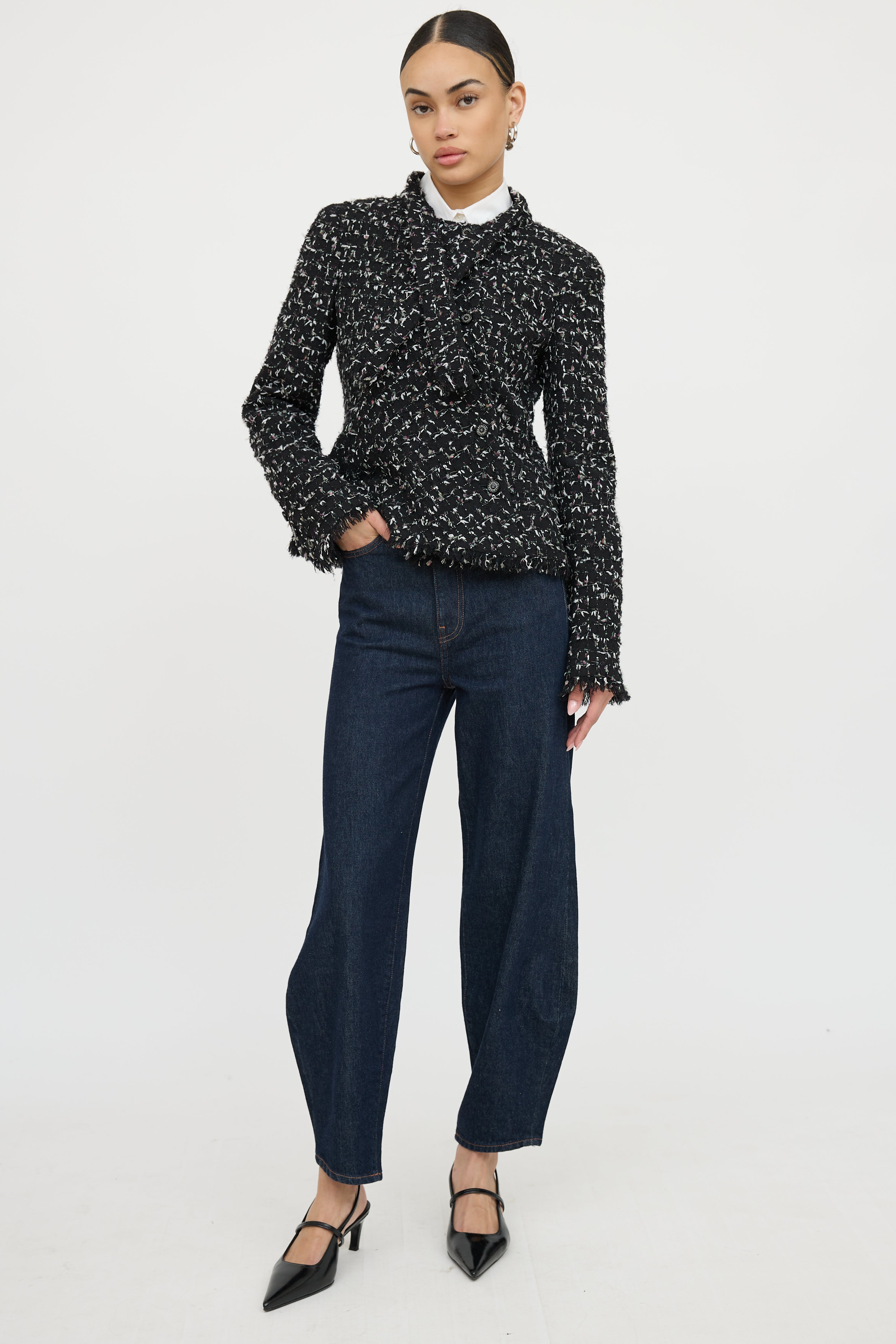 Chanel 2011 Tweed Button Up Jacket