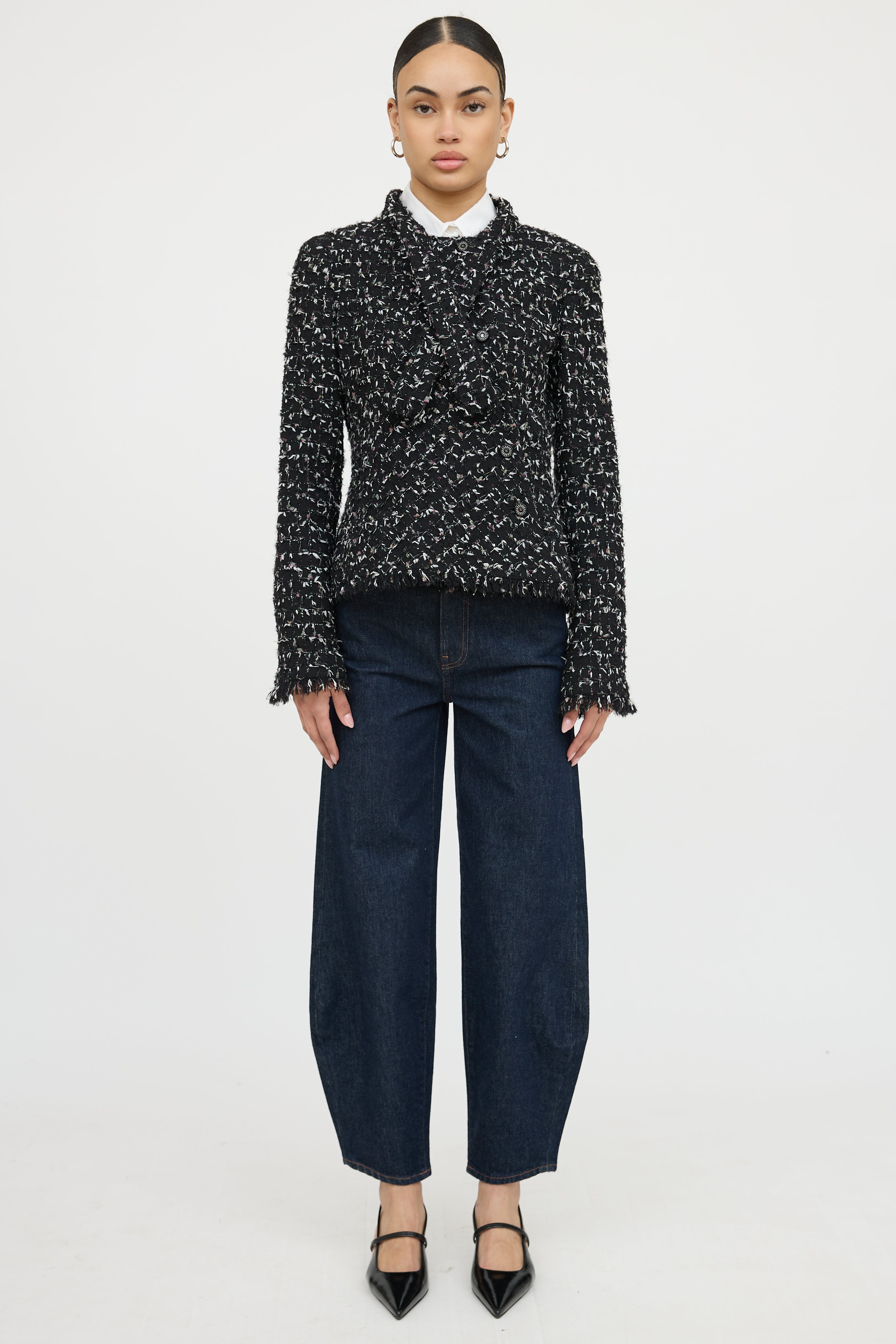 Chanel 2007 Tweed Button Up Jacket