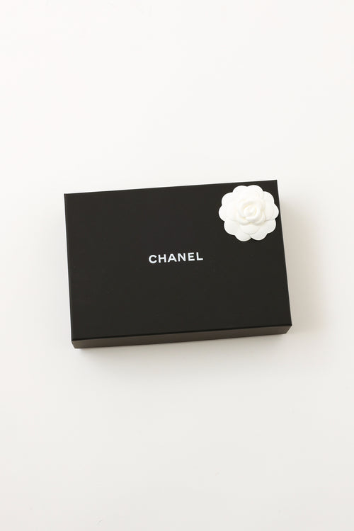 Black Caviar Leather CC Gold & Strass Autumn 2023 Wallet on Chain
