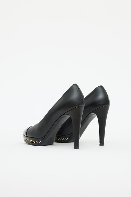 Chanel Cap Toe CC Chain  Pump
