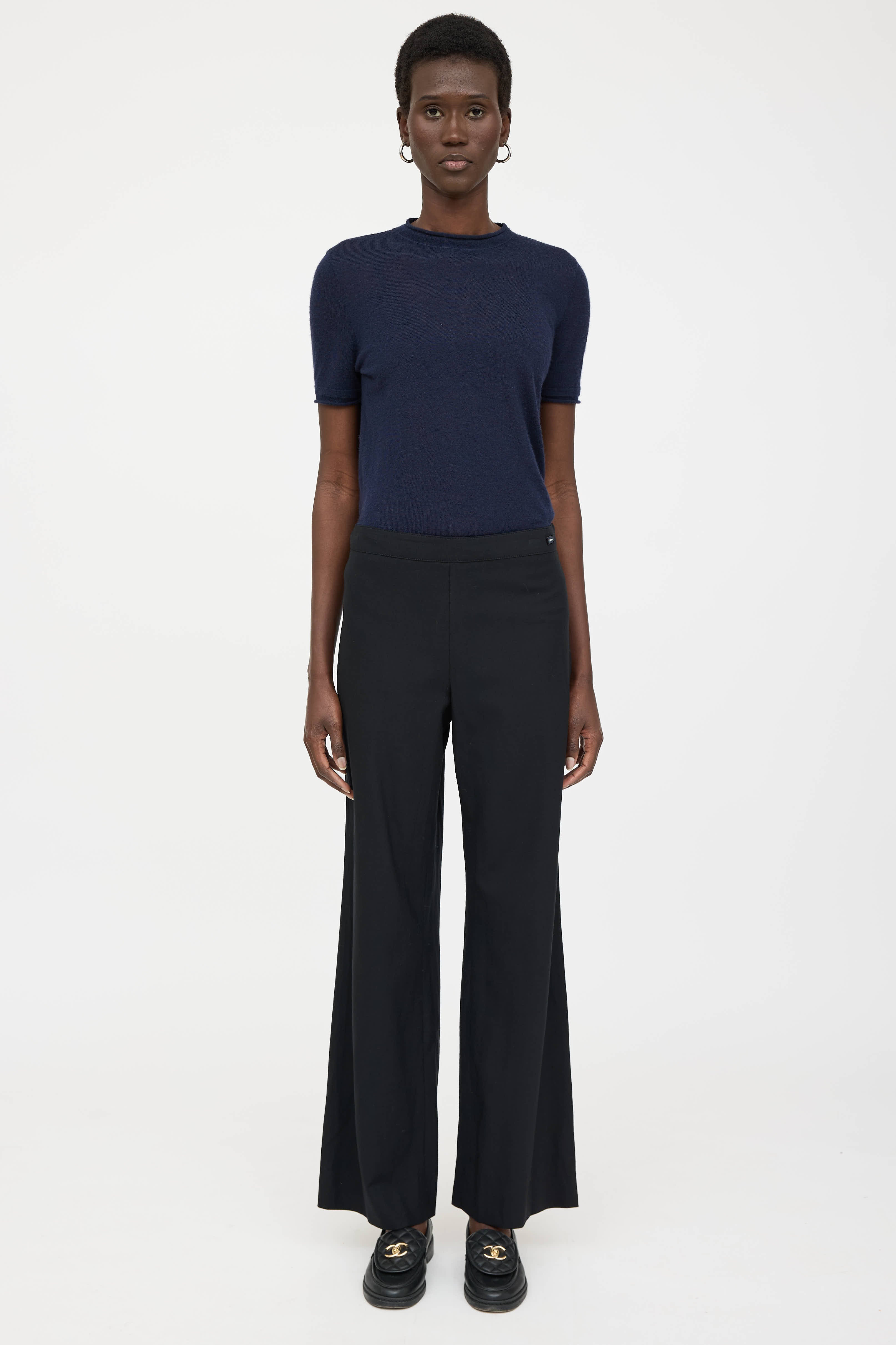 Chanel Cruise 2003 Wool Straight Leg Trouser