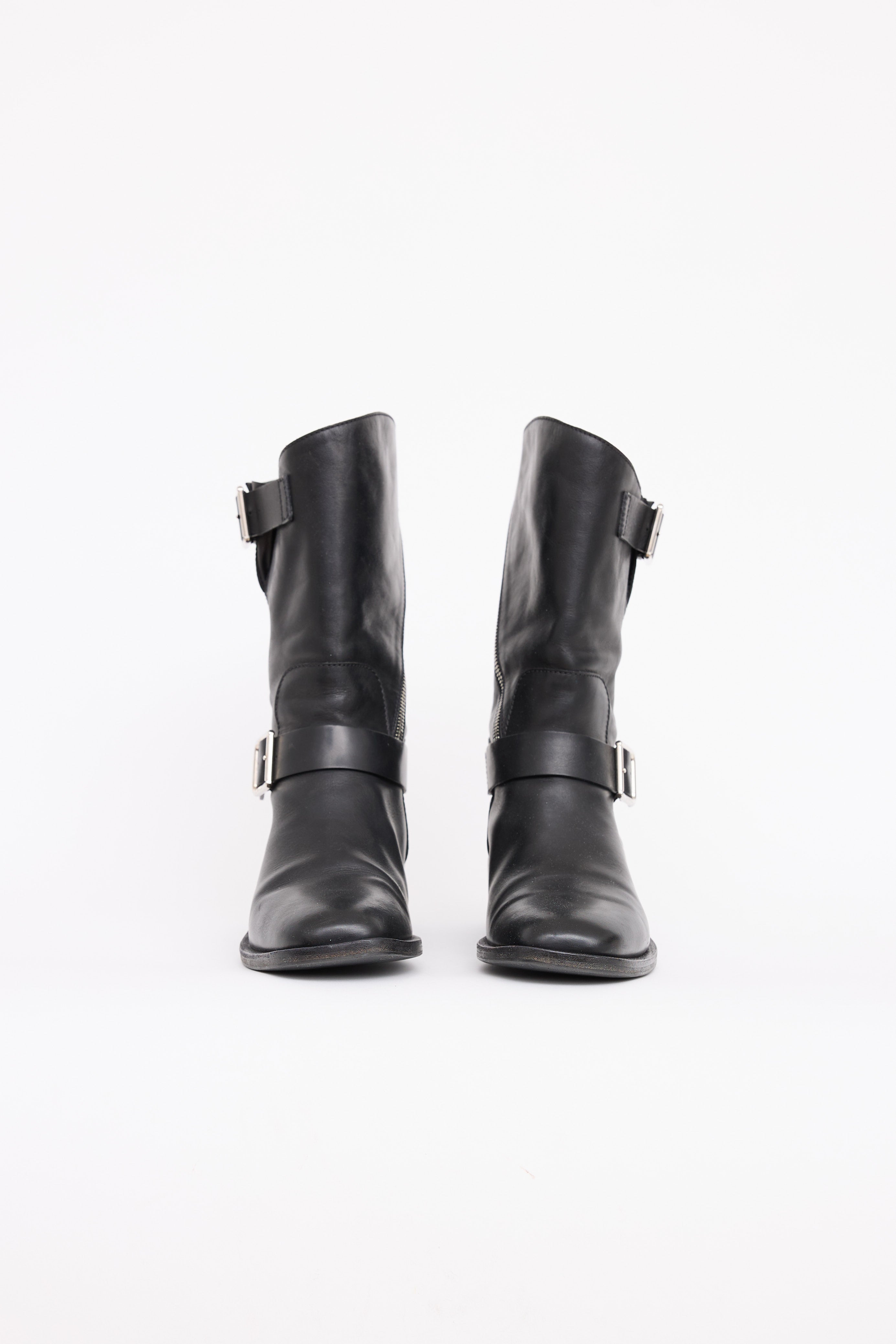 Leather CC Biker Boot