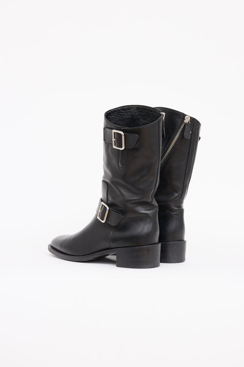 Leather CC Biker Boot