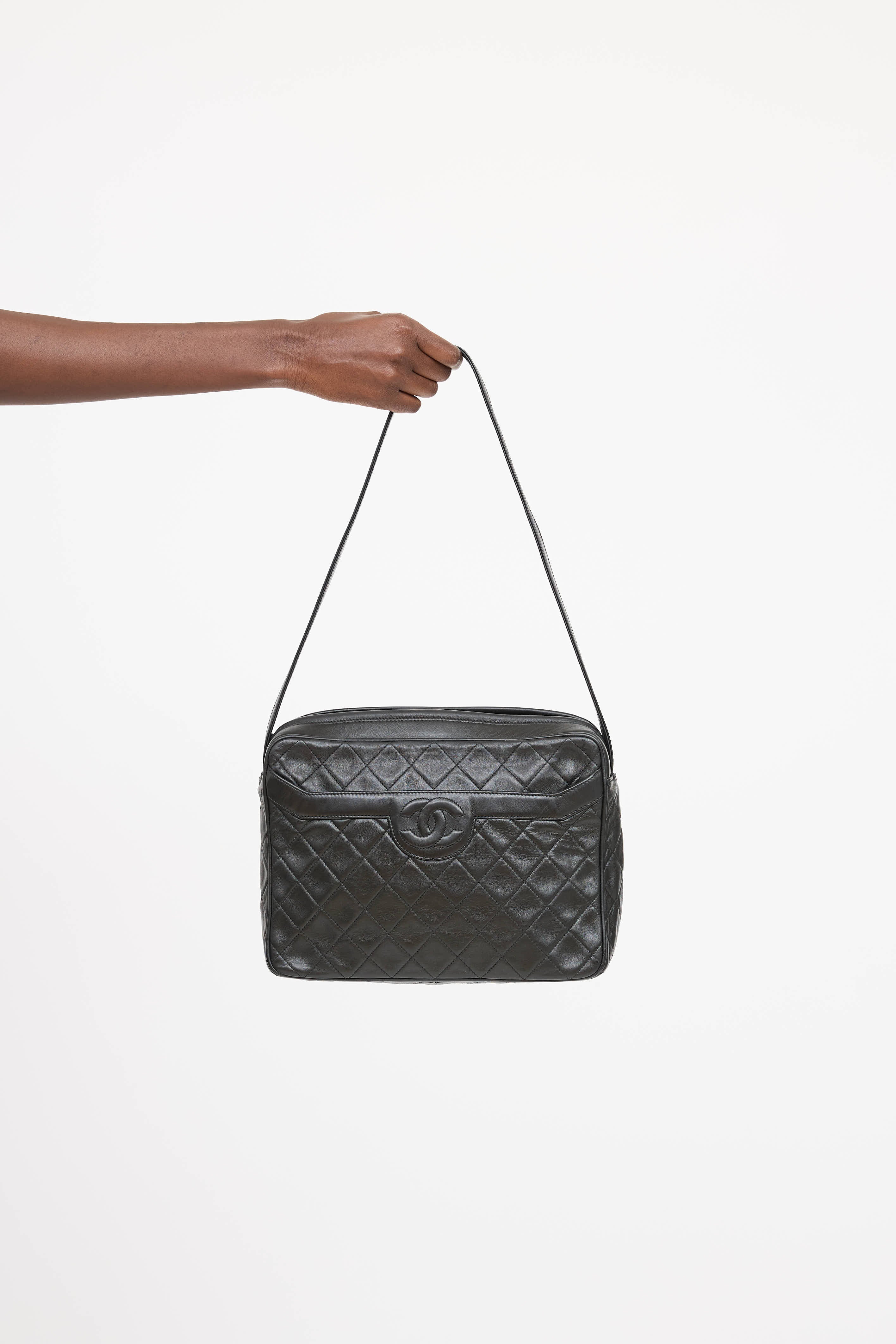 Chanel 1991 Leather Quilted Camera Bag