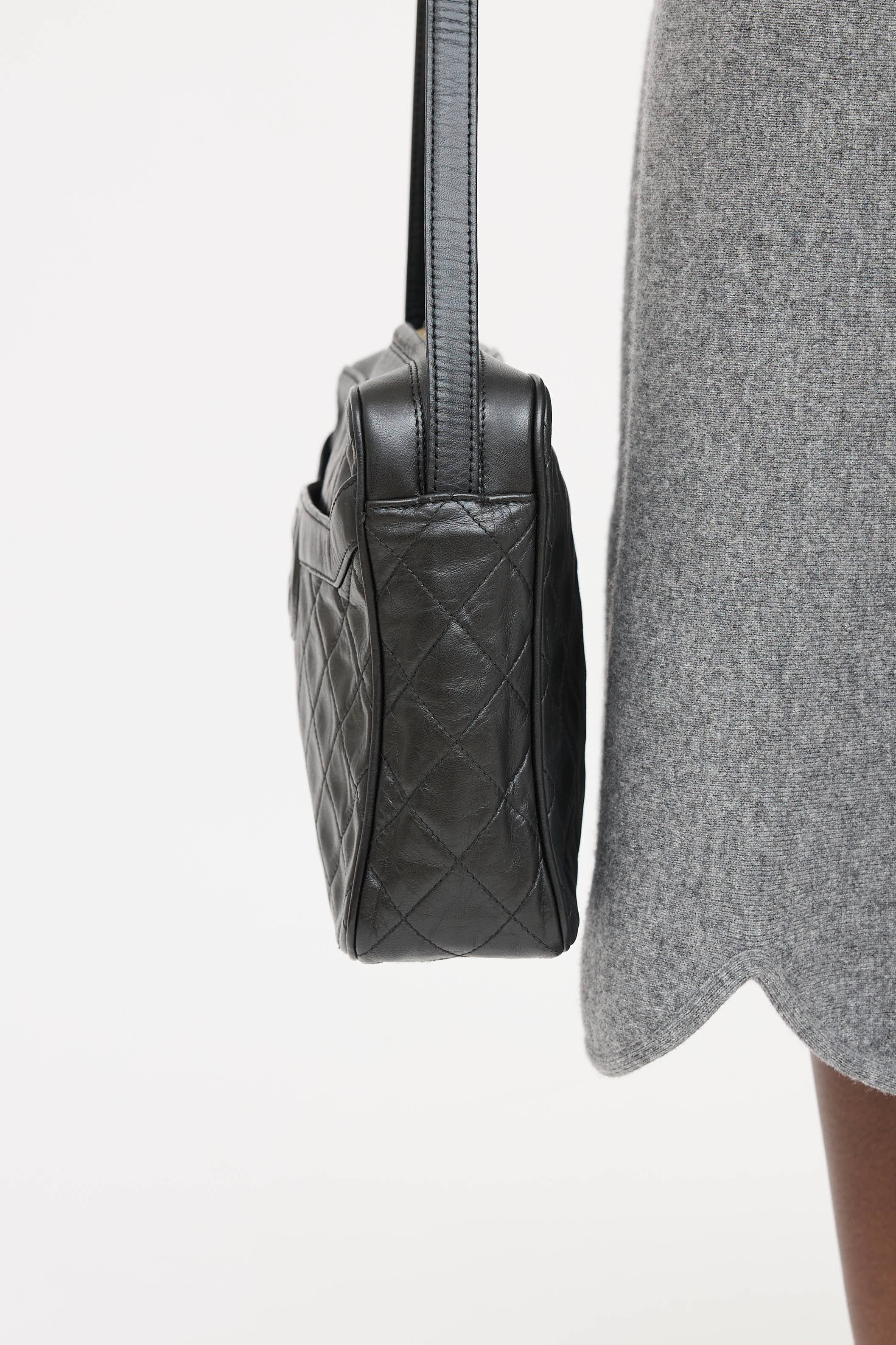 Chanel 1991 Leather Quilted Camera Bag