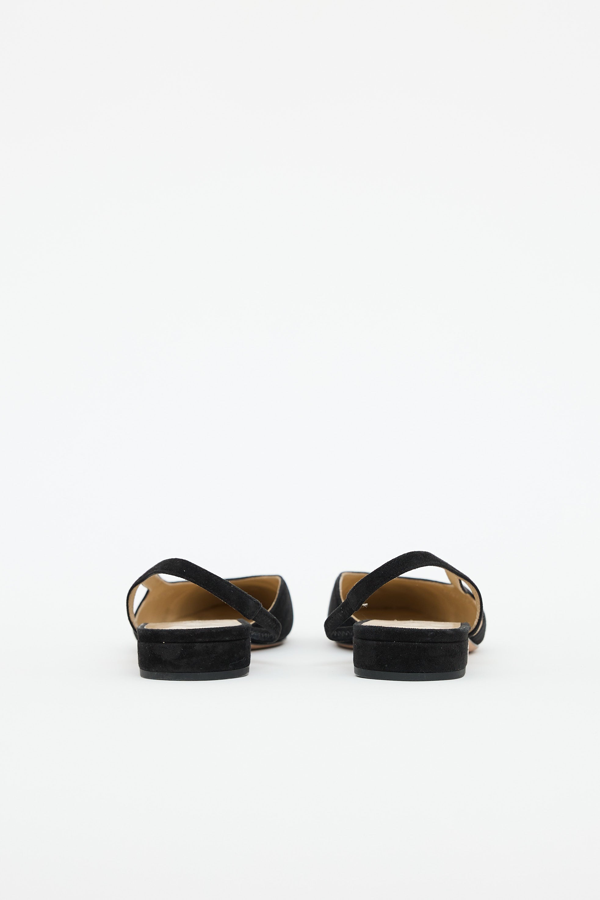 Chanel Suede & Leather Slingback Flat