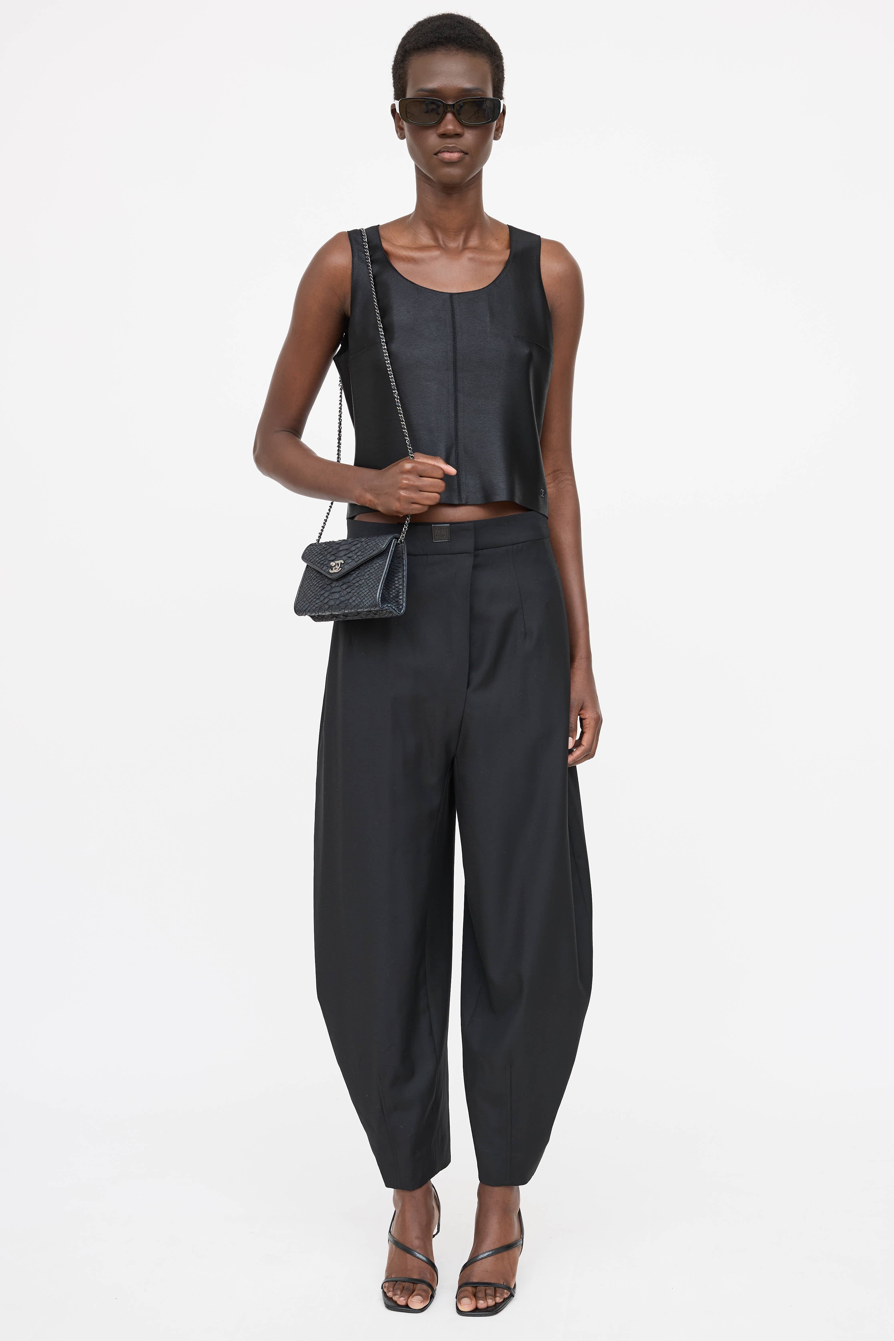 Chanel Satin Darted Top