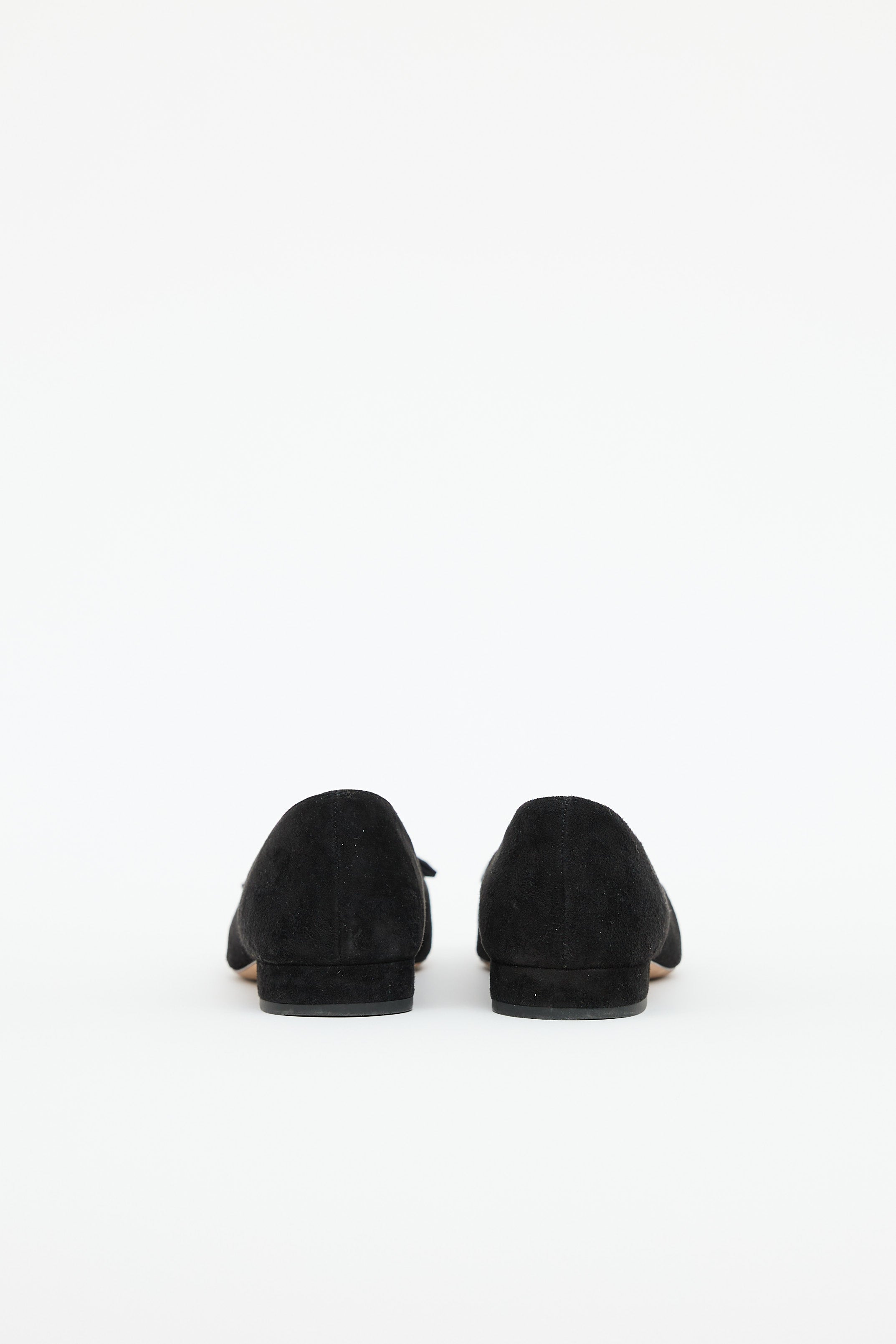 Chanel Suede & Grosgrain Bow Ballet Flat