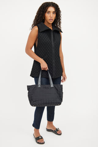 Chanel Black Travel Ligne Tote Bag