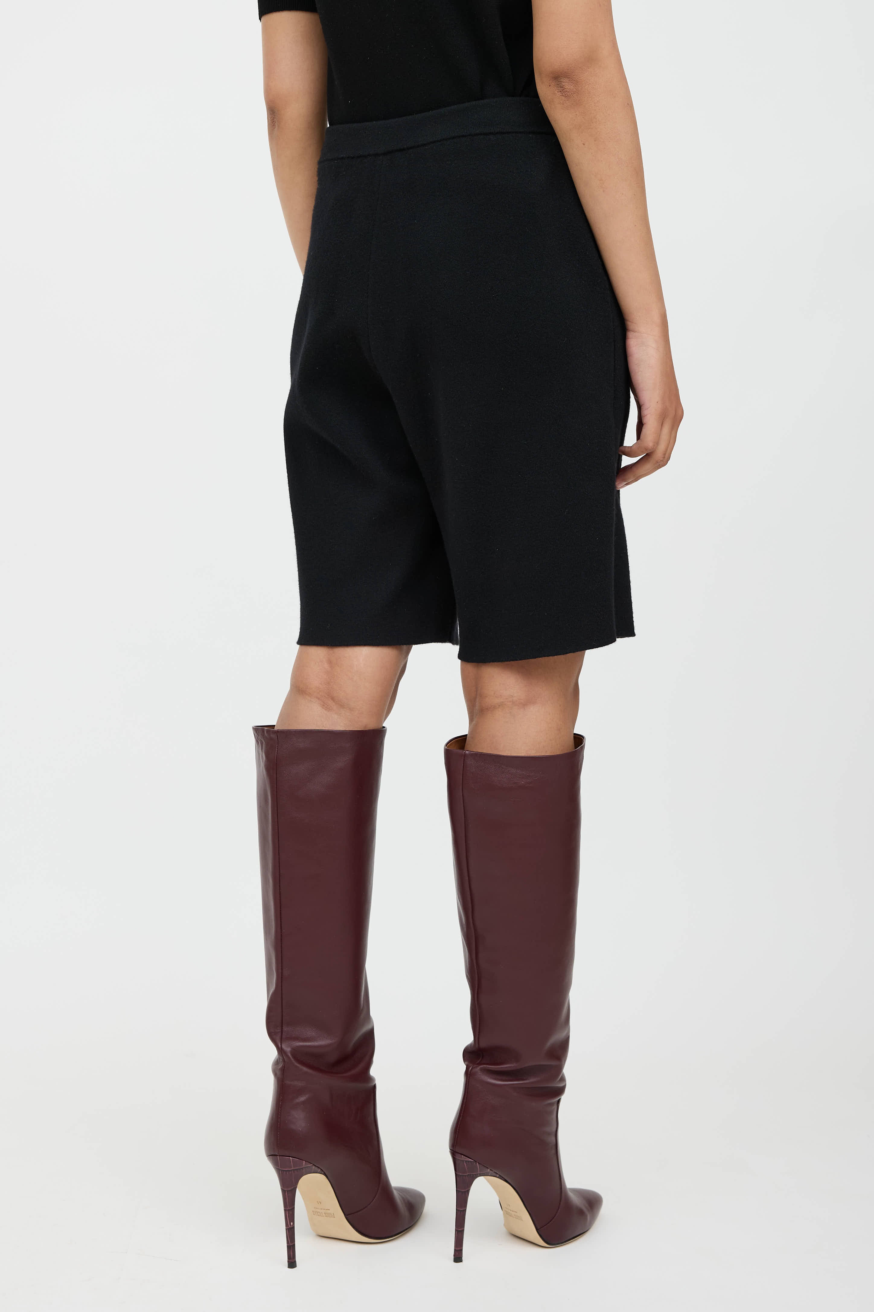 Chanel Cashmere Knit Bermuda Shorts
