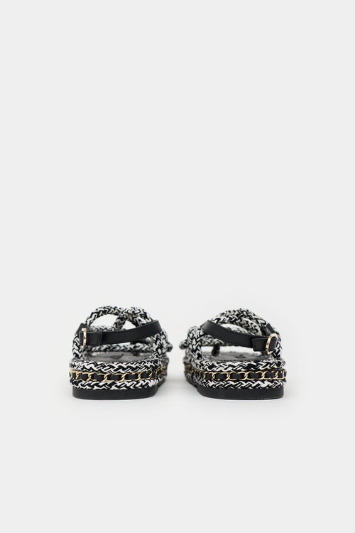 Chanel Braided CC Slingback Sandal