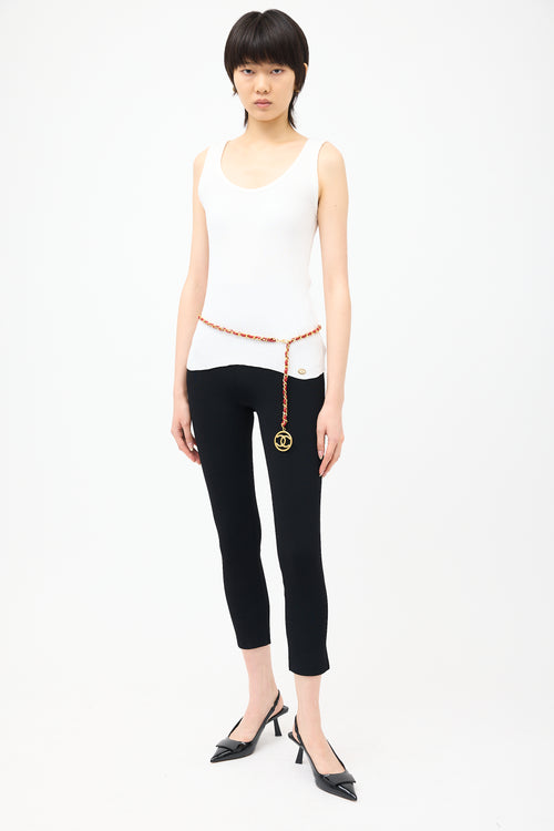 Chanel Rib Knit CC Tank Top