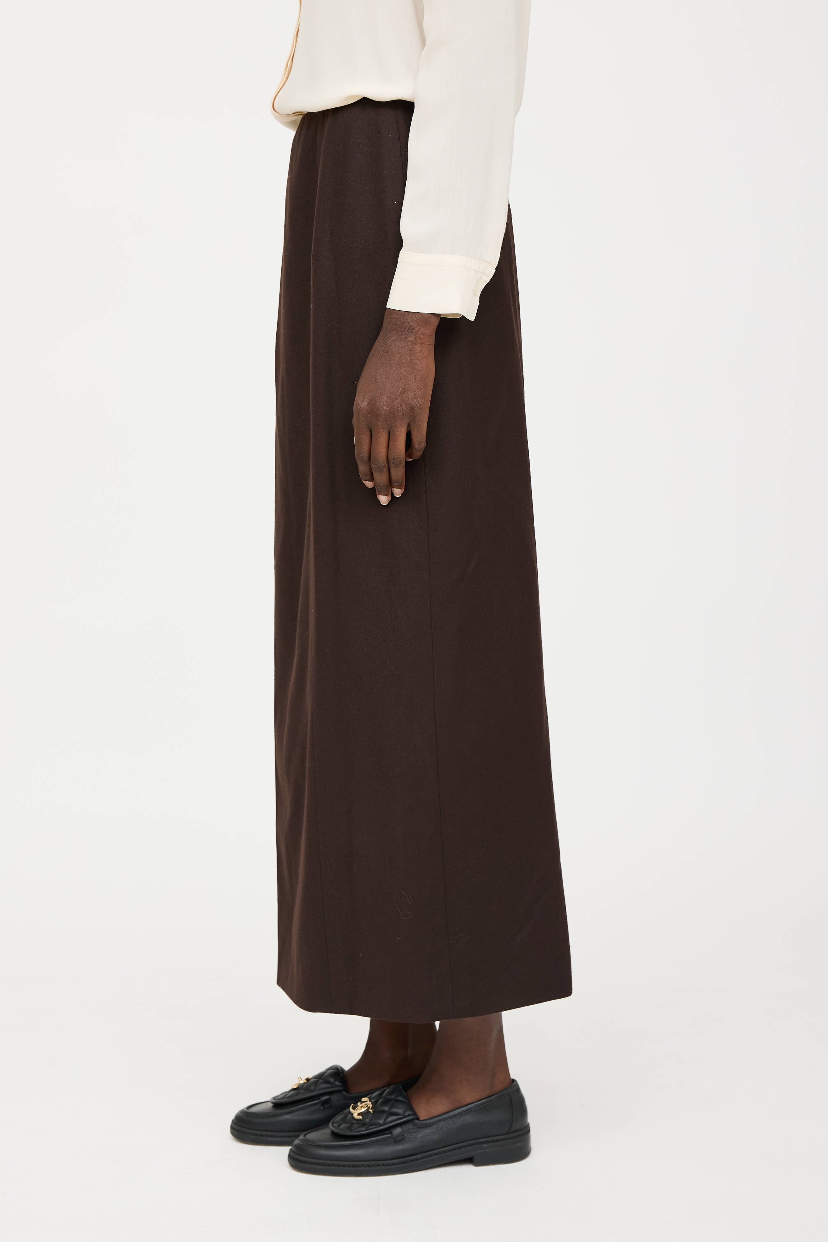 Chanel Fall 1998 Wool Buttoned Skirt