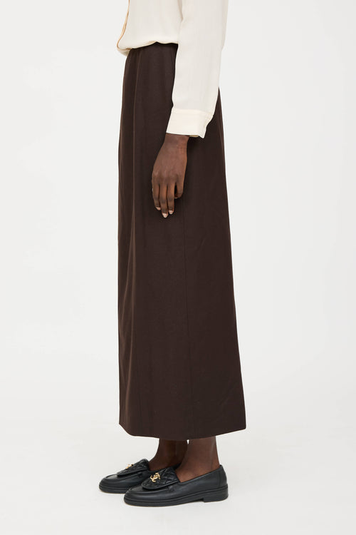 Chanel Fall 1998 Wool Buttoned Skirt