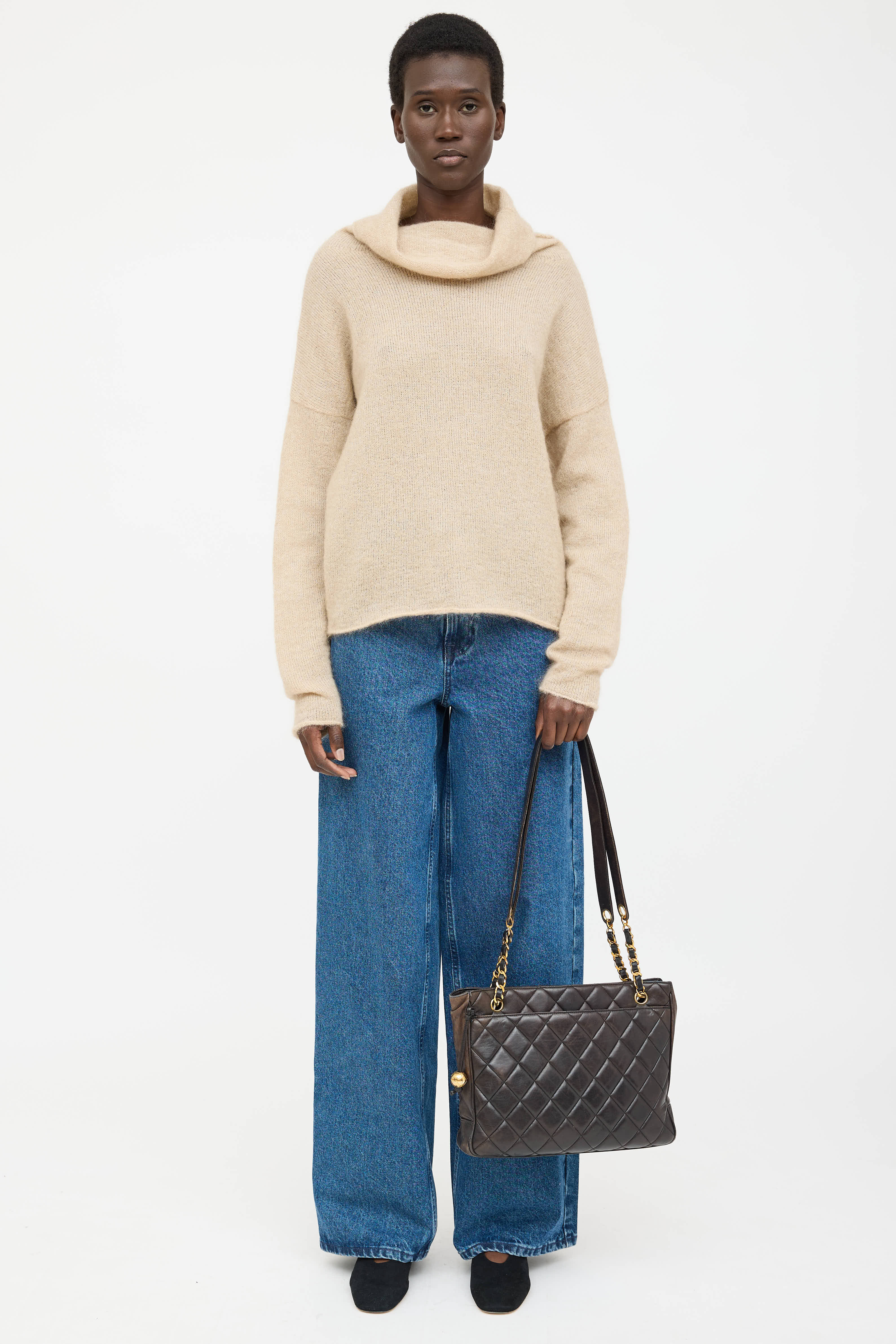 Saint Laurent 1995 Leather Tote Bag